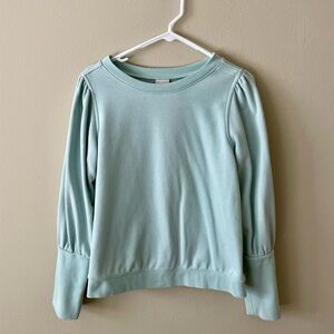 A new day Crew Neck Sweatshirt Puff Sleeve Long Cuff Size Medium Mint Green